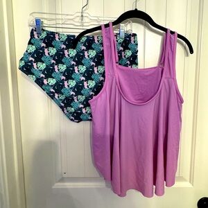 SHEIN is 2 Piece Swimsuit- Flowy Adjustable Top & High Waisted Bottoms